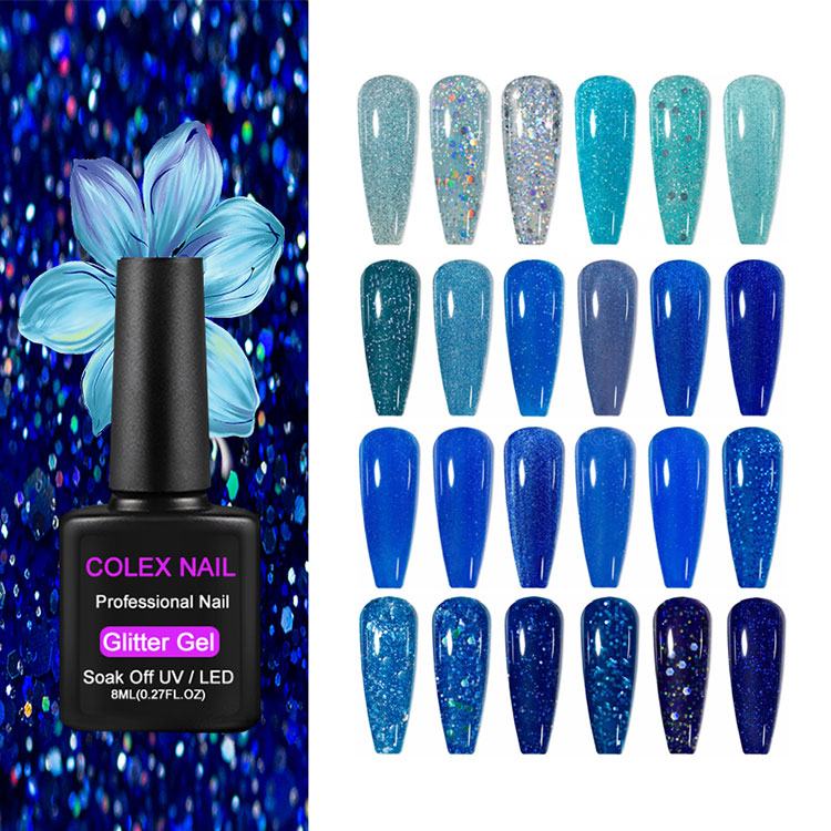8ml mavi parıltı gel cilası