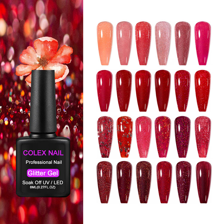 8ml qırmızı parıldayan gel Polşa hədiyyəsi