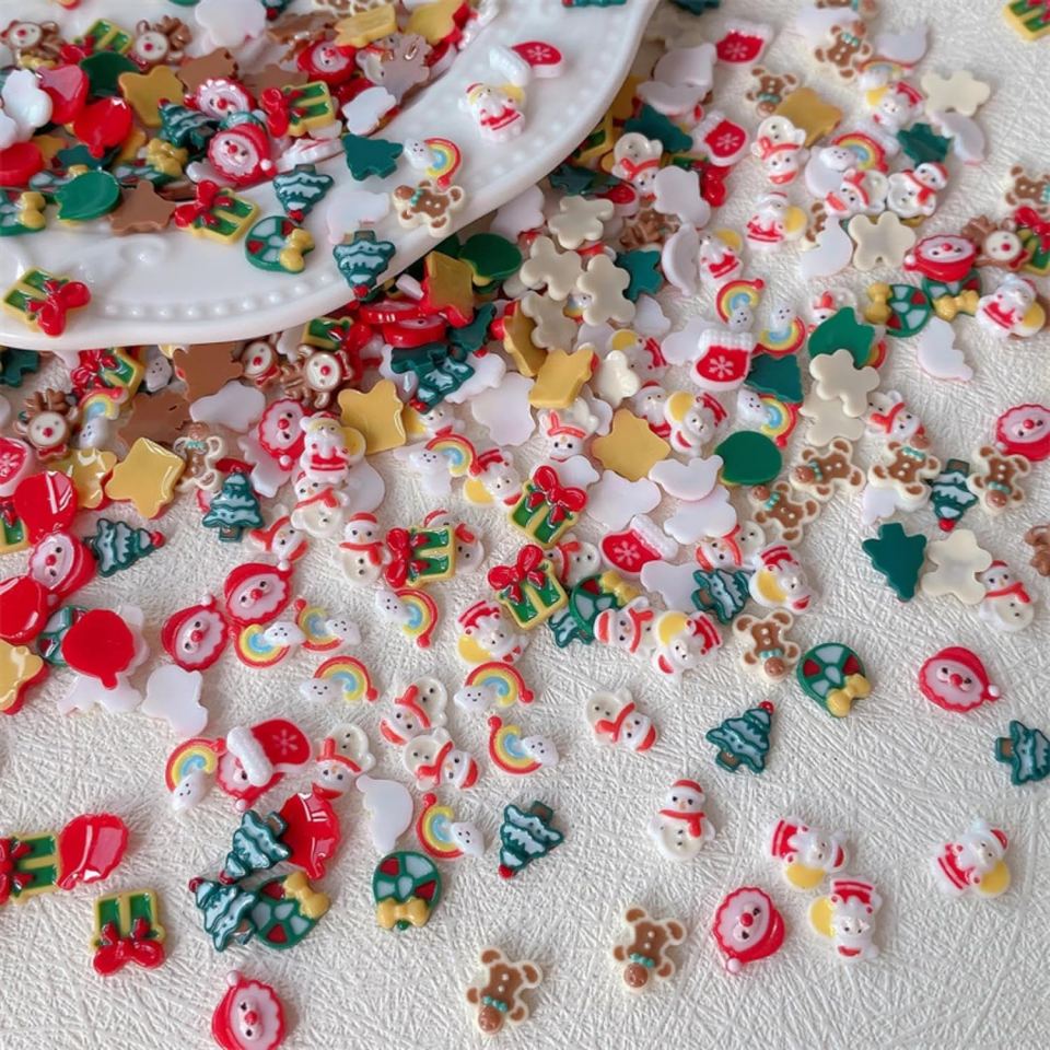 Milad dırnaqları rhinestones