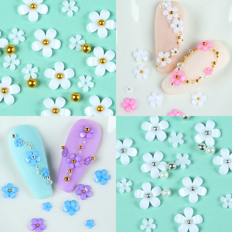 Çiçəklər Nail Art Aksesuarları