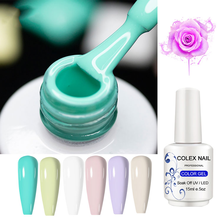 Makaron yaşıl təmiz rəngli gel cilalı
