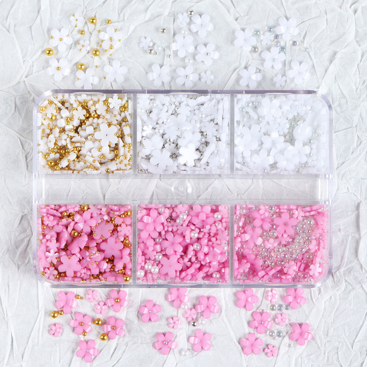 Bahar Nail Art İnciləri ilə Albalı Çiçəyi Manikür DIY Dırnaq Dekorasiyaları